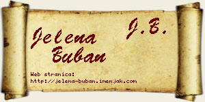 Jelena Buban vizit kartica
